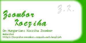 zsombor kocziha business card